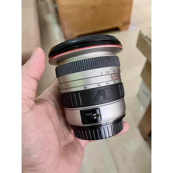 Lens góc rộng cho canon EF , Cosina MC 19-35mm f3.5-4.5 dùng được cho Fullframe và crop