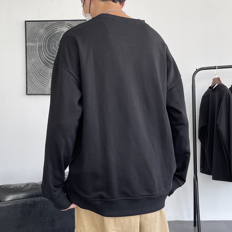 Áo sweater trơn nam nữ 2 màu đen, trắng form rộng, áo tay dài unisex nỉ bông dày mềm mịn cao cấp hot 2022