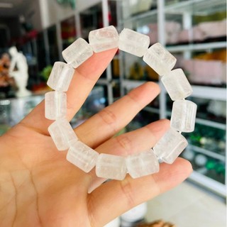 Vòng tay lu thống khúc T.A màu trắng hợp mệnh kim, thủy