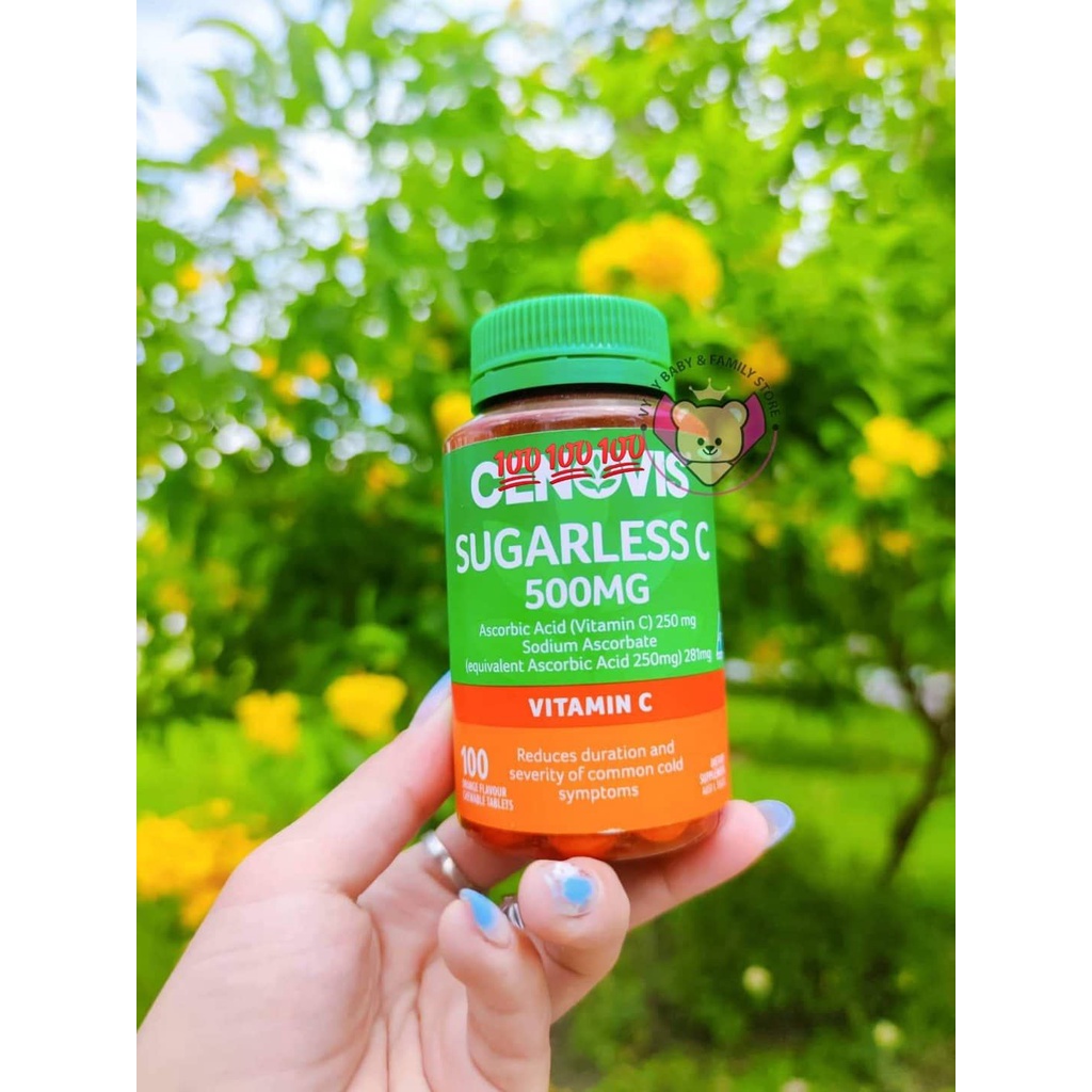 Viên Ngậm Không Đường Vitamin C - Cenovis Sugarless C 500mg