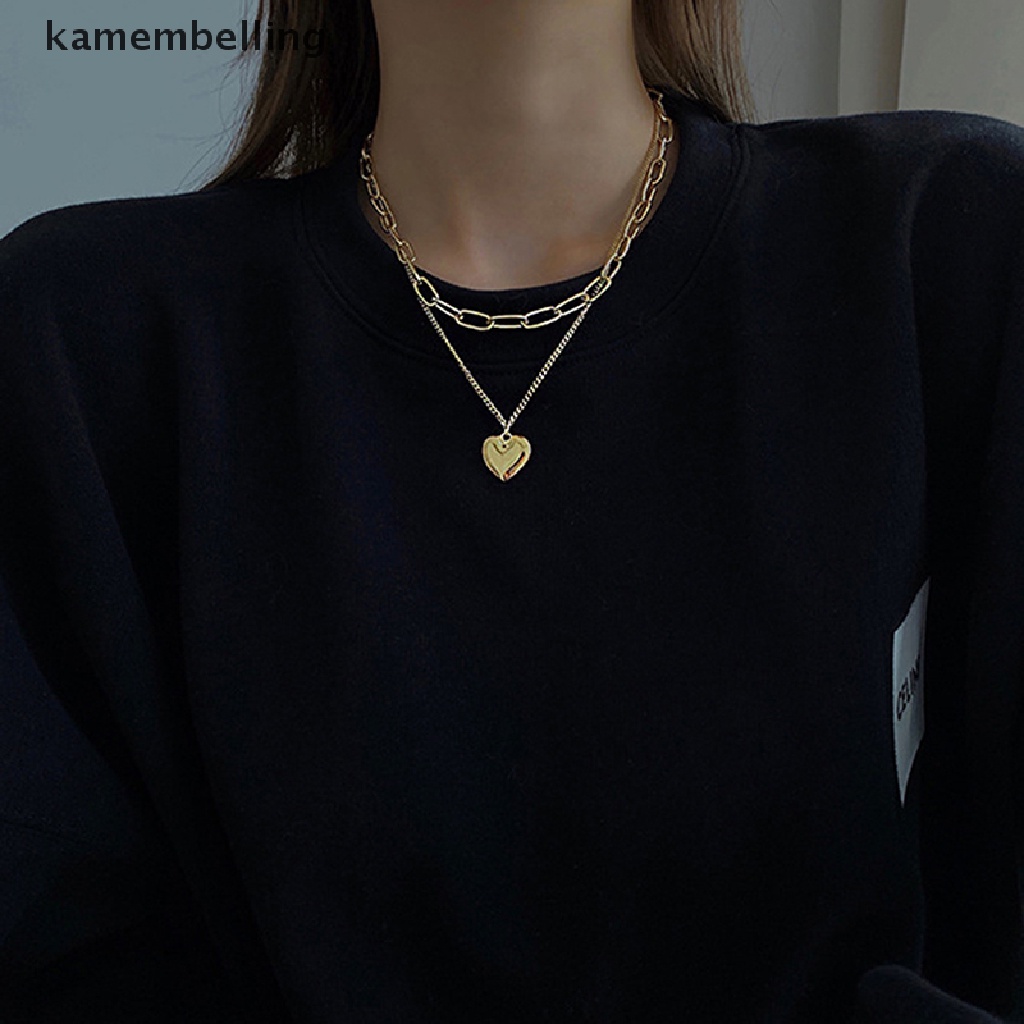 Vòng cổ Choker Nhiều Lớp Mặt Trái Tim Thời Trang Cho Nữ