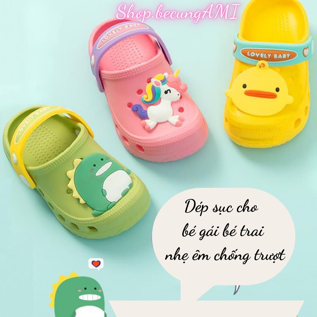 Dép sục cho bé gái bé trai mềm nhẹ êm chân size từ 2-12 tuổi - Dép lê trẻ em rẻ đẹp hàng loại 1 của 