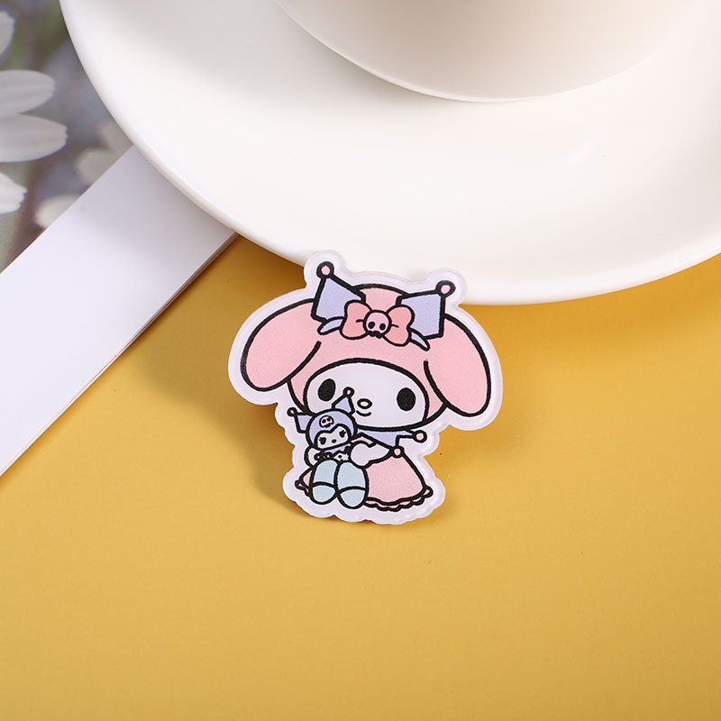 Trâm Cài Áo Hình Chó / Mèo Bằng Resin Dễ Thương Cho Nữ