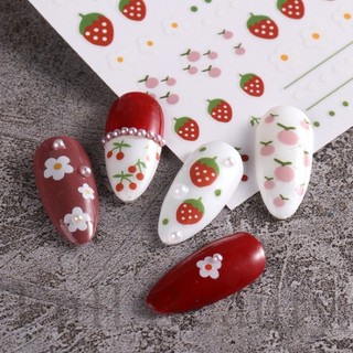 Sticker lụa hoa trang trí móng nail