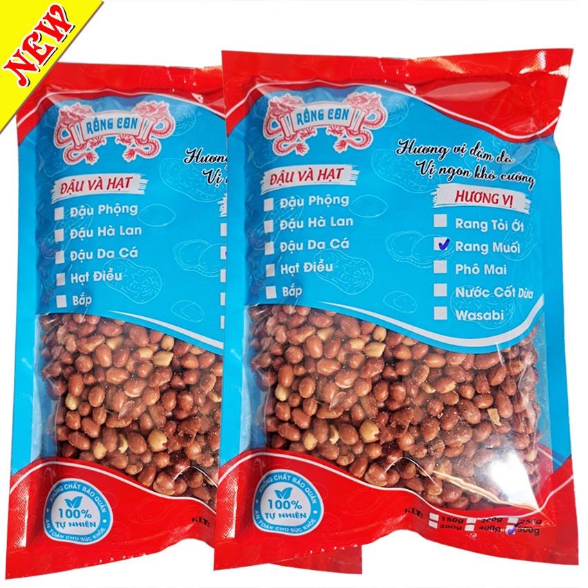 1kg đậu phộng rang muối 2 túi rồng con - ảnh sản phẩm 1