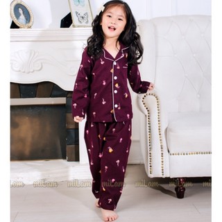 Bộ quần áo Pyjama cổ vuông dài tay MILAM mặc nhà thoải mái dễ chịu cho mẹ và bé
