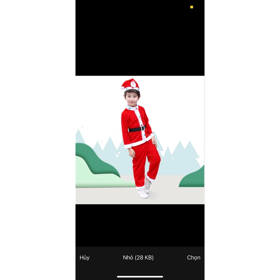 Set noel kèm mũ + áo choàng xinh cho bé size 90-160-