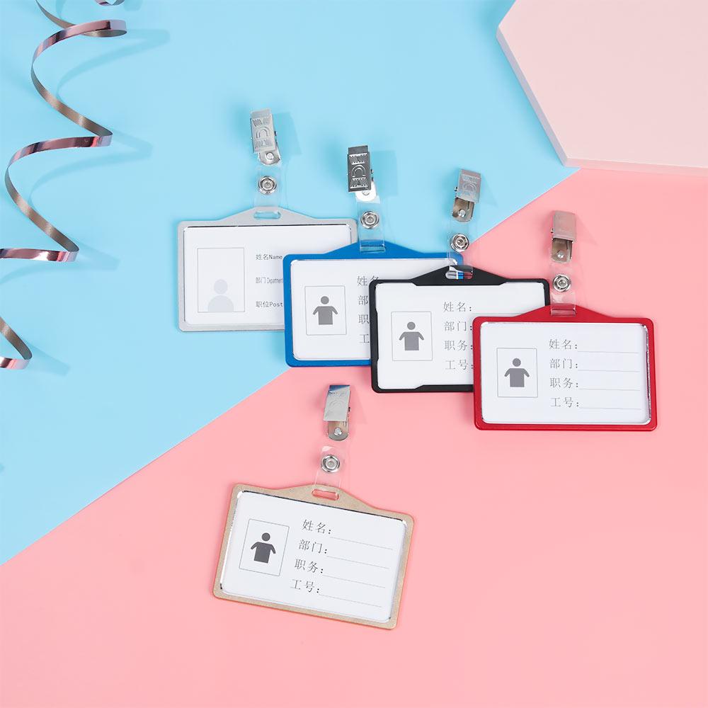 Kẹp Giữ Thẻ ID/Thẻ Tên Bằng Kim Loại Đa Năng Thời Trang Tiện Dụng Cho Nam Và Nữ
