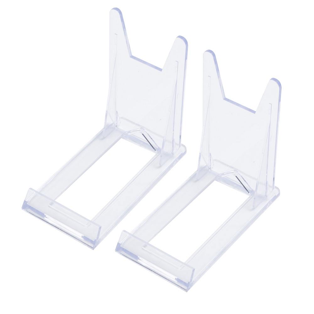 Set 2 Giá Đỡ Trưng Bày Tiền Xu / Đĩa CD Bằng Acrylic Trong Suốt