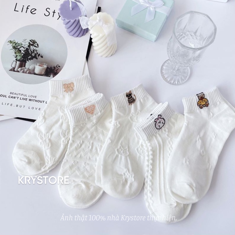 Set tất vớ ngắn cổ thỏ Bunny dày dặn chất đẹp SN22