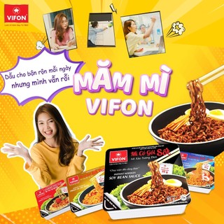 (Thùng 18 khay )Mì xào tương đen Vifon 90gr