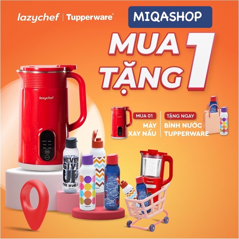 Máy xay nấu đa năng 5 in 1 LazyChef - Máy làm sữa hạt, máy đa năng làm sữa đậu nành,nấu cháo chậm 800ml - Chính hãng