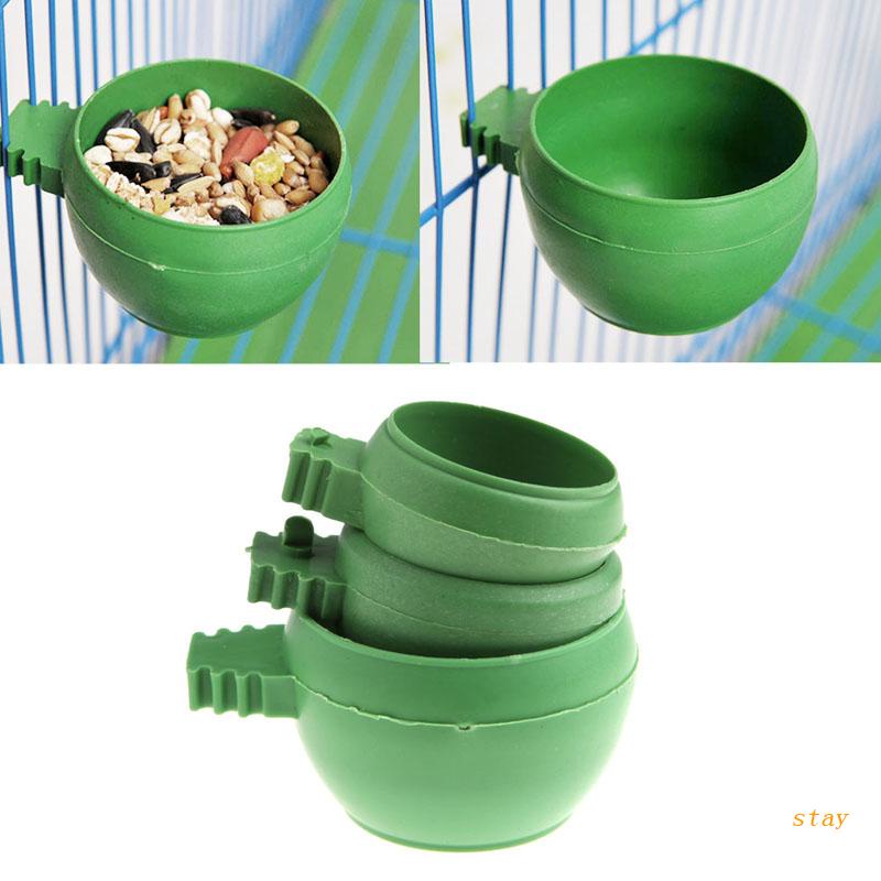 Cốc Đựng Thức Ăn Bằng Nhựa Có Tay Cầm Dành Cho Lồng Chim