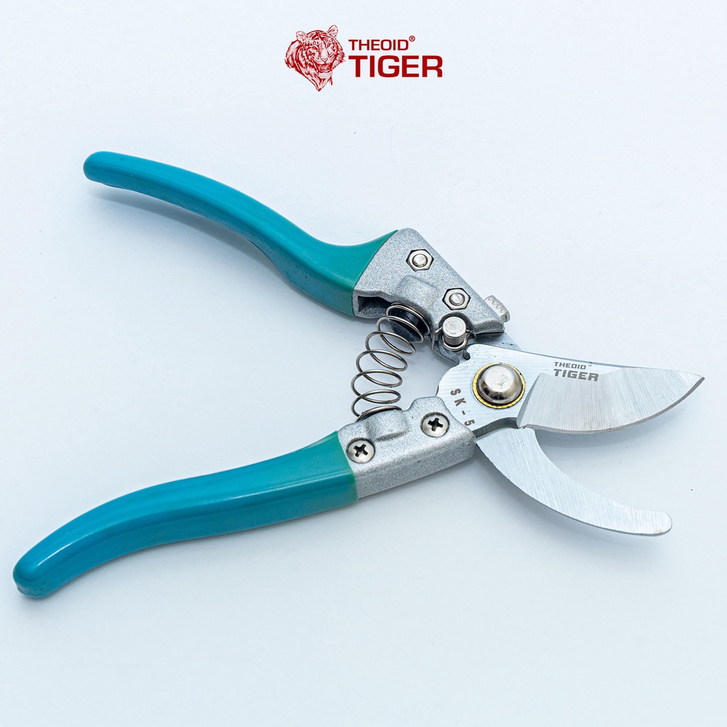 Dụng cụ làm vườn Theoid Tiger Kéo Cắt Cành, Lưỡi Thép Sắc Bén Cắt Cành Ngọt