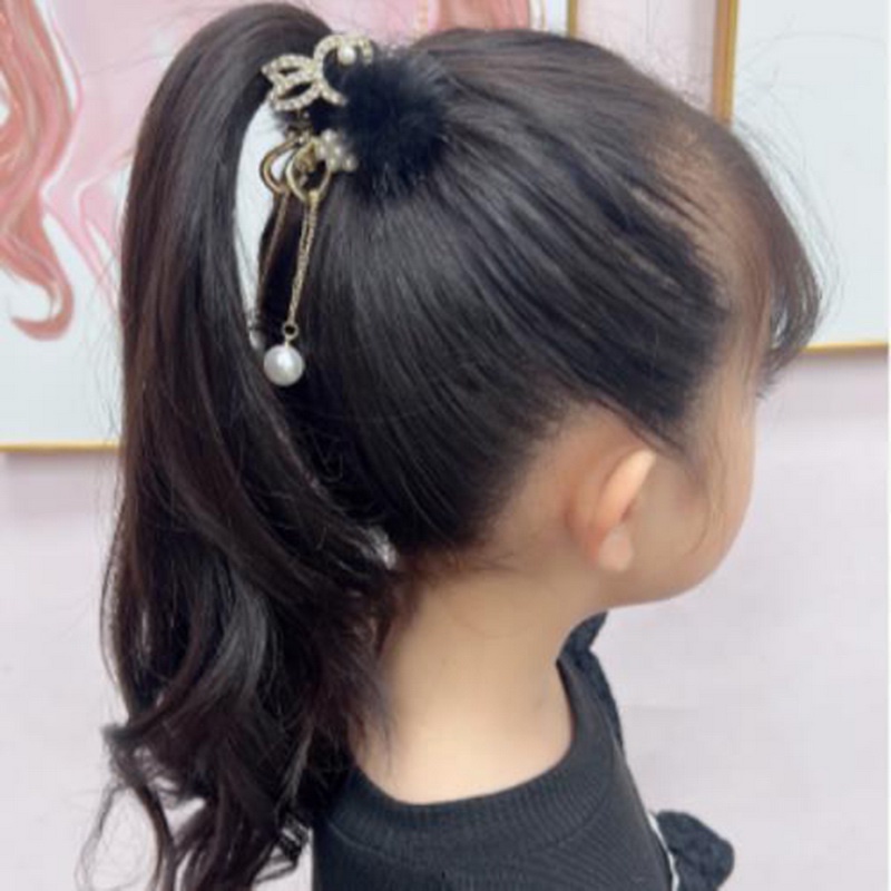 Kẹp Tóc Hình Thỏ Tua Rua Đính Ngọc Trai Dễ Thương Cho Bé Gái timetunnel