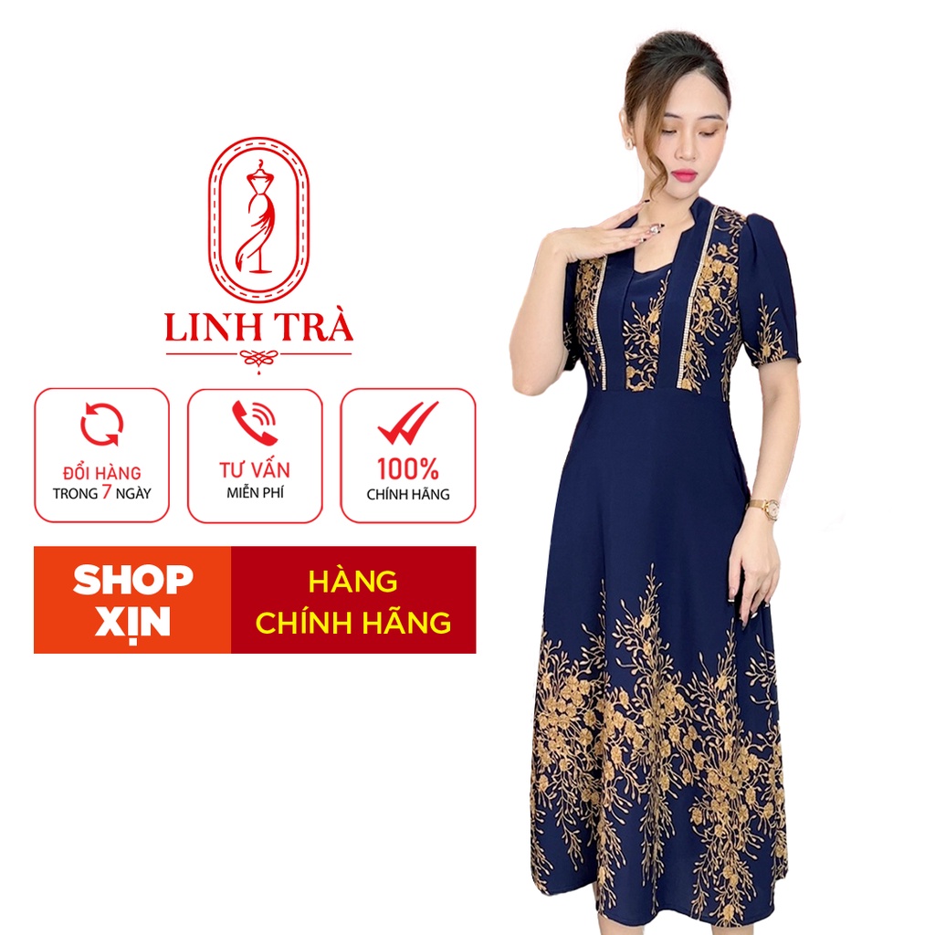(TM 1085) Bigsize Màu Sắc Trẻ Trung Tươi Sáng Họa Tiết Sang Trọng Đi Làm Đi Tiệc Cho Mẹ U50