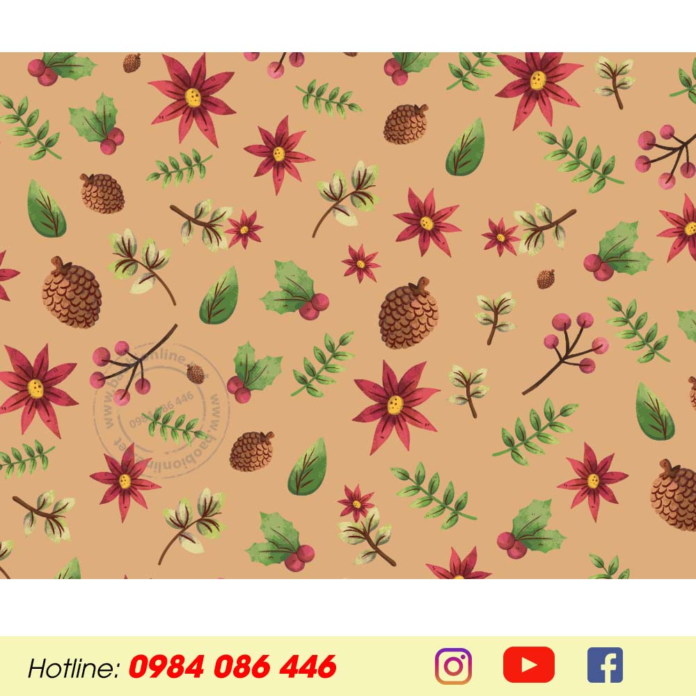 GIẤY GÓI QUÀ NGẪU NHIÊN MÀU SẮC | GIẤY GÓI QUÀ MANG HỌA TIẾT NOEL - BAOBIONLINE