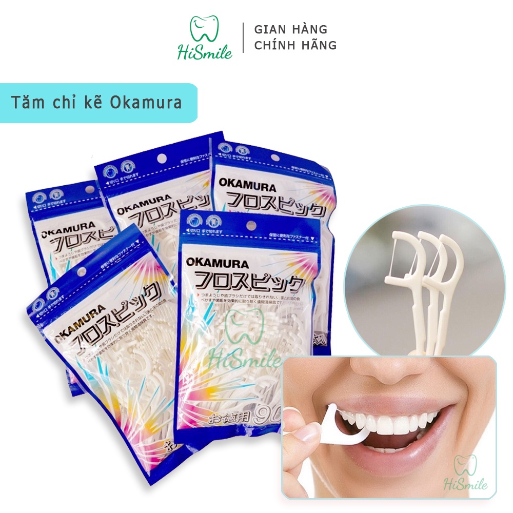Tăm chỉ kẽ răng nha khoa Okamura 90P chính hãng loại 50 cây