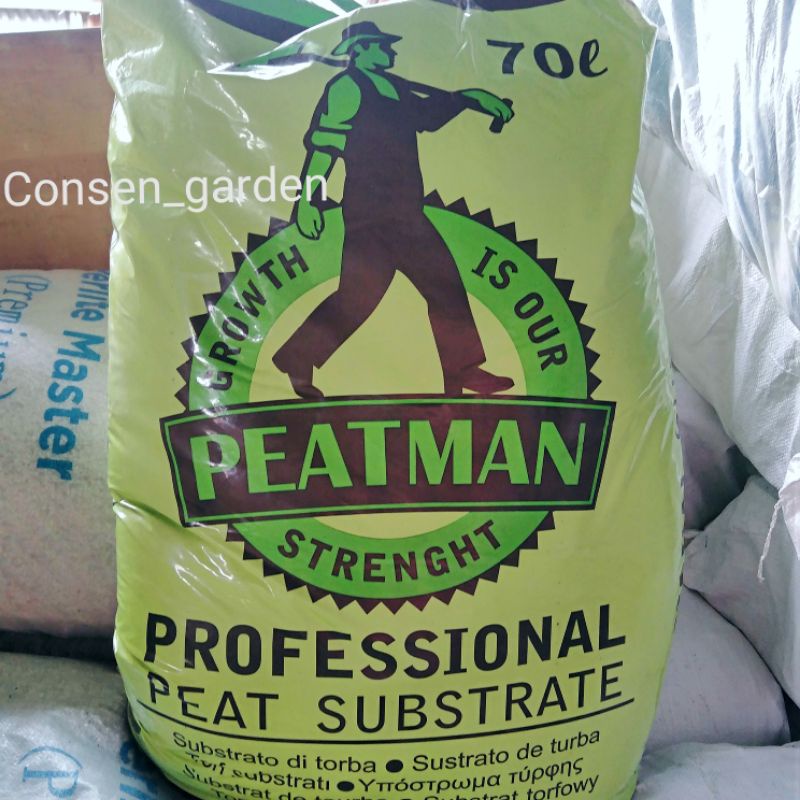 Rêu Than Bùn Peat Moss Hiệu Peatman Túi 500gram -1kg - Giá Thể Hữu Cơ Trồng Sen Đá, Kiểng Lá, Rau Màu