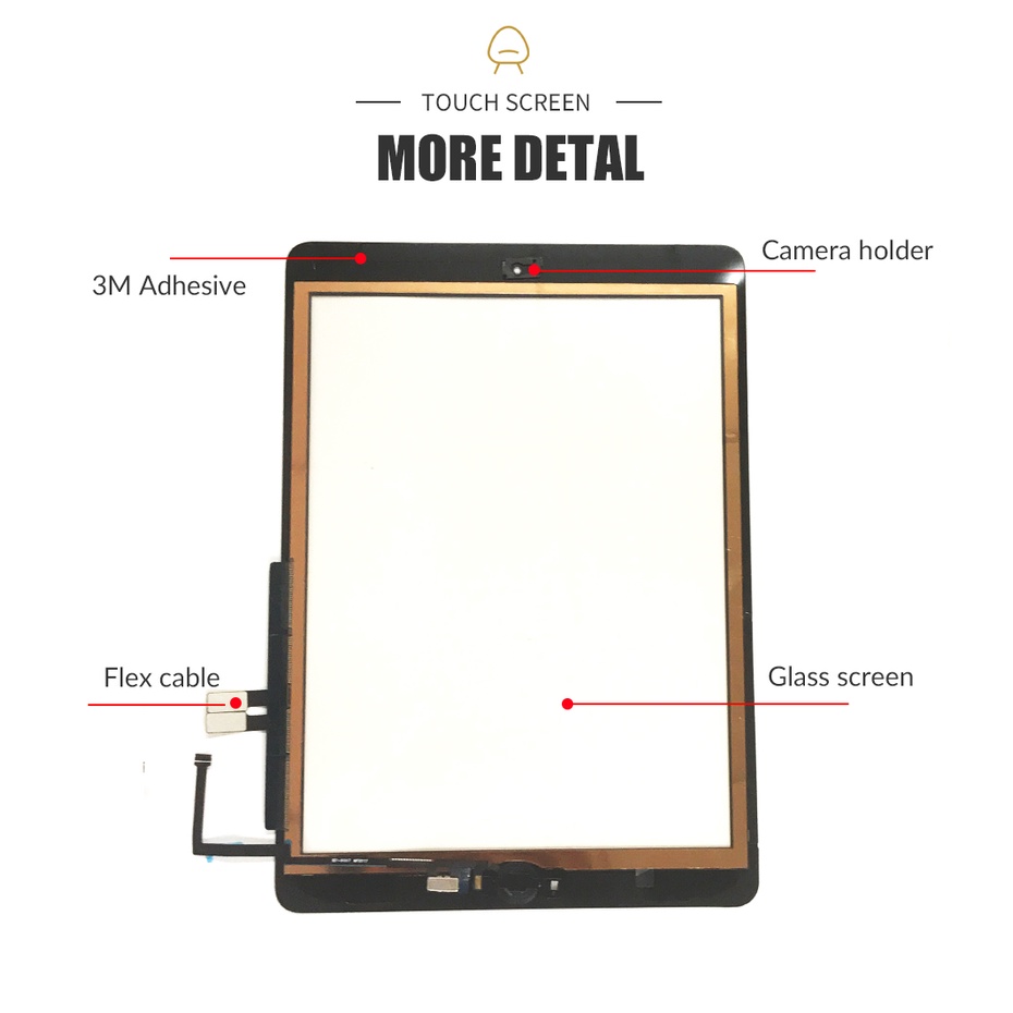 Màn Hình Cảm Ứng LCD Bằng Kính Thay Thế Chuyên Dụng Cho iPad 6 9.7  6th Gen A1893 A1954