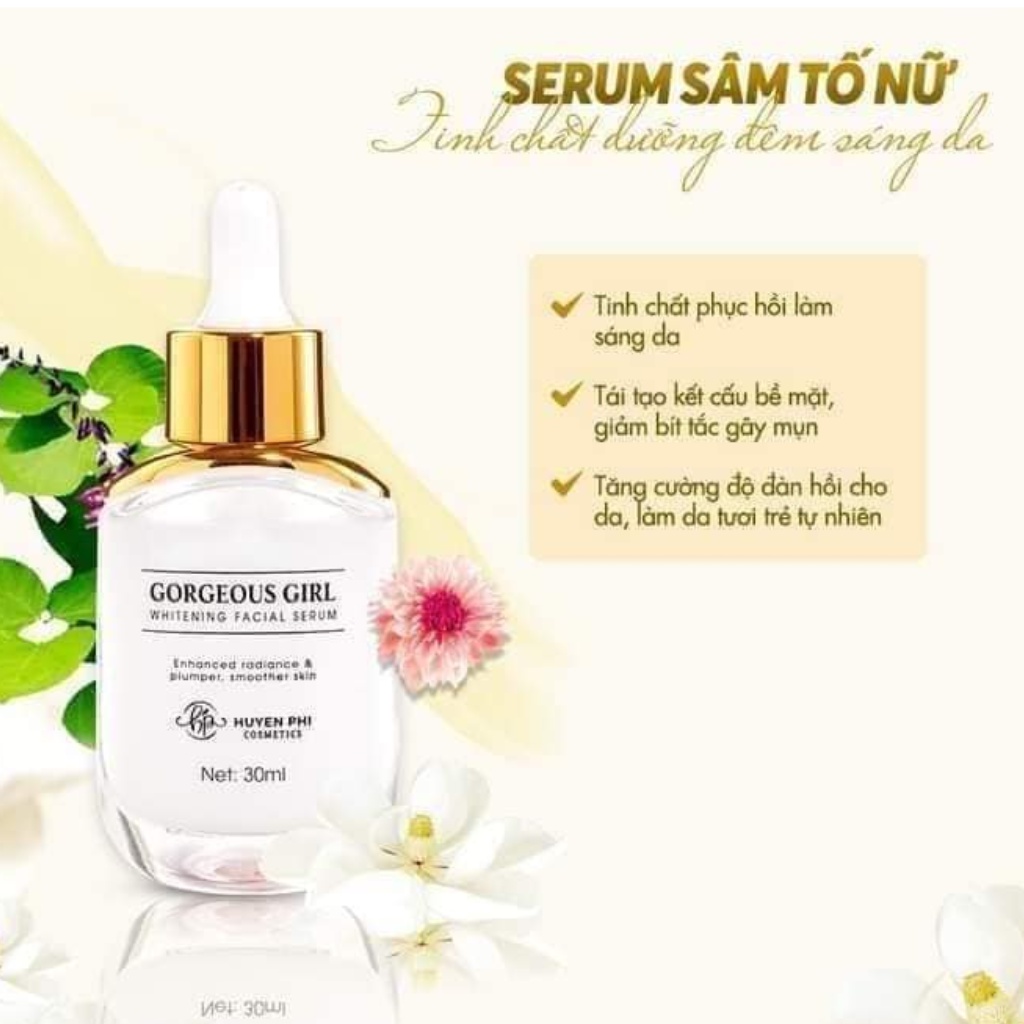 Serum Sâm Tố Nữ Huyền Phi - Cấp Ẩm, Tái Tạo Phục Hồi, Tăng Độ Đàn Hồi Cho Da