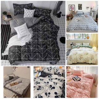 Set chăn ga cotton poly chữ v