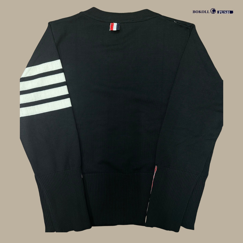 Áo khoác cardigan THOMBROWNE 4 sọc dệt kim toan thân dáng dài form rộng dày dặn bản trung cấp danh cho các cặp đôi | BigBuy360 - bigbuy360.vn