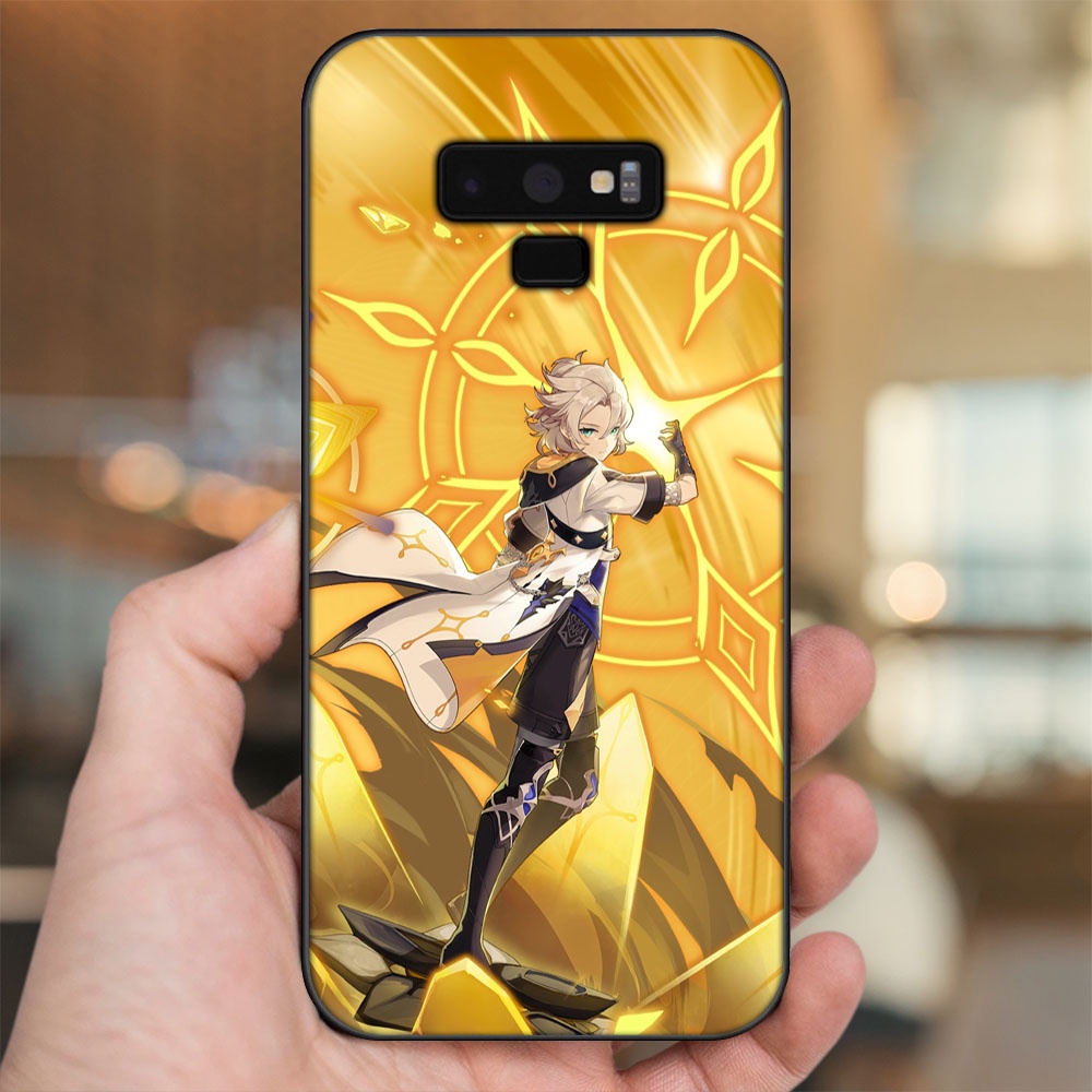 Ốp lưng Samsung Note 9 viền đen in hình Albedo Genshin Impact