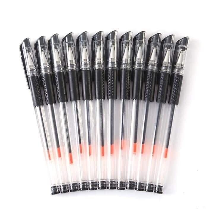 Combo 10 Bút Bi Nước - Êm Tay, Không Lem Mực, Viết Siêu Thích - ĐỦ 4 MÀU  - TÍM - ĐEN - XANH - ĐỎ