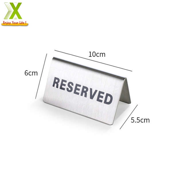 Biển đặt bàn Reserved bằng inox 1304