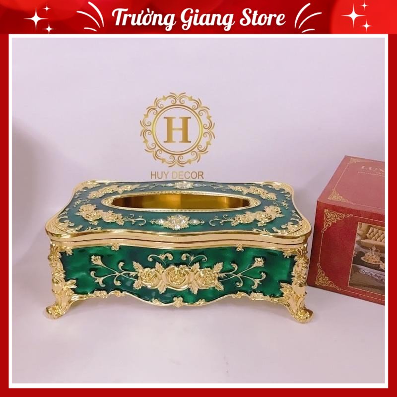 Hộp Để Giấy Ăn Mạ Vàng Cao Cấp Thiết Kế Thanh Lịch Và Trang Nhã