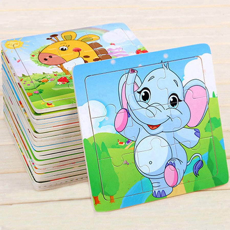 Ghép hình gỗ Puzzle 9 mảnh cho bé - Đồ chơi gỗ thông minh