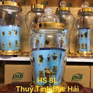 Bình Thủy Tinh Ngâm Rượu HS 8L - Thủy Tinh Bắc Hải