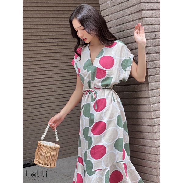 Đầm linen hoạ tiết - Thiết kế từ 𝐋𝐢𝐚𝐥𝐢𝐥𝐢