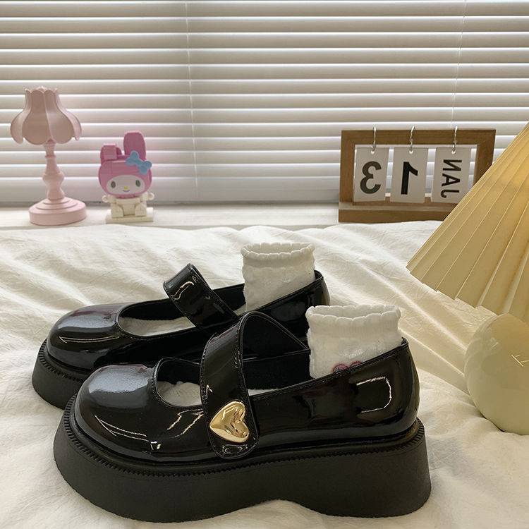 Giày lolita Giày một lớp Mary Jane màu trắng đáng yêu nữ phong cách Anh mùa hè