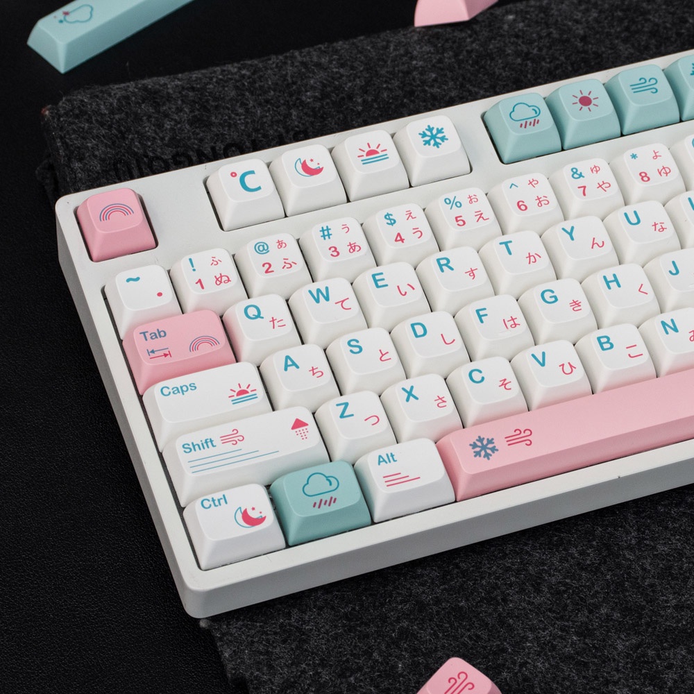 Bộ nút bàn phím cơ Keycap Weather PBT Dyesub - XDA Profile - 132 nút