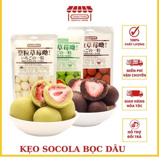 Socola Bọc Dâu Tây Mix 3 Vị Socola - Matcha - Sữa Siêu Ngon - Gói 60gr