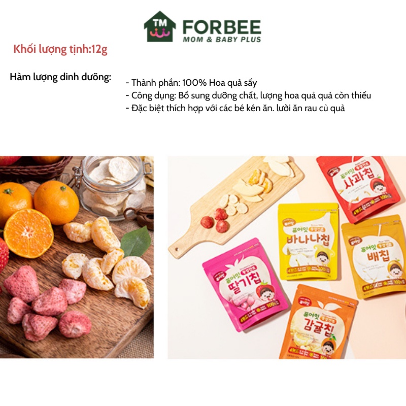 Combo &quot;Tiêu Hóa Khỏe Mạnh&quot; - Bộ 2  Sản Phẩm Hoa Quả Sấy+ Sữa Chua Khô Pure Eat - Tiêu Hóa Khỏe Mạnh Cho Bé - Forbee