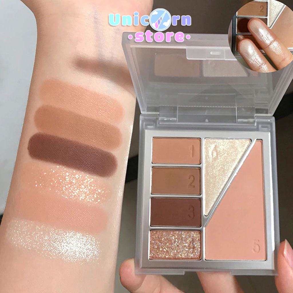 Bảng Mắt 6 Ô Dikalu Eyeshadow Sequins Earth Affordable Student Girl DKL806