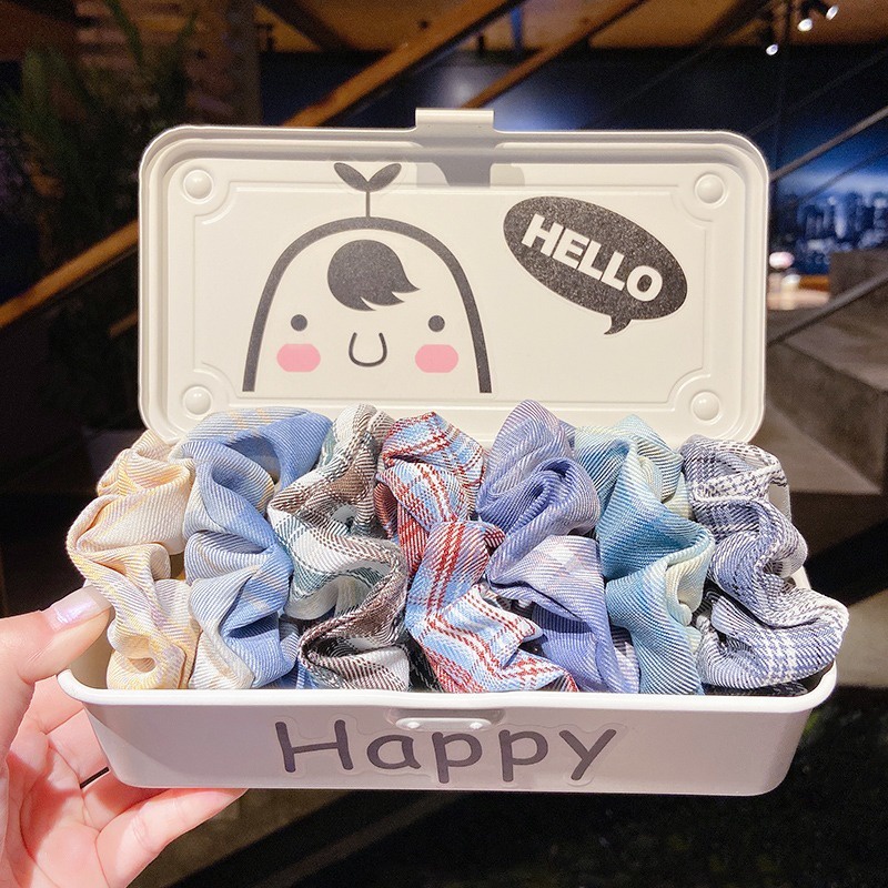 Set 7 Dây Buộc Tóc Đuôi Ngựa Co Giãn