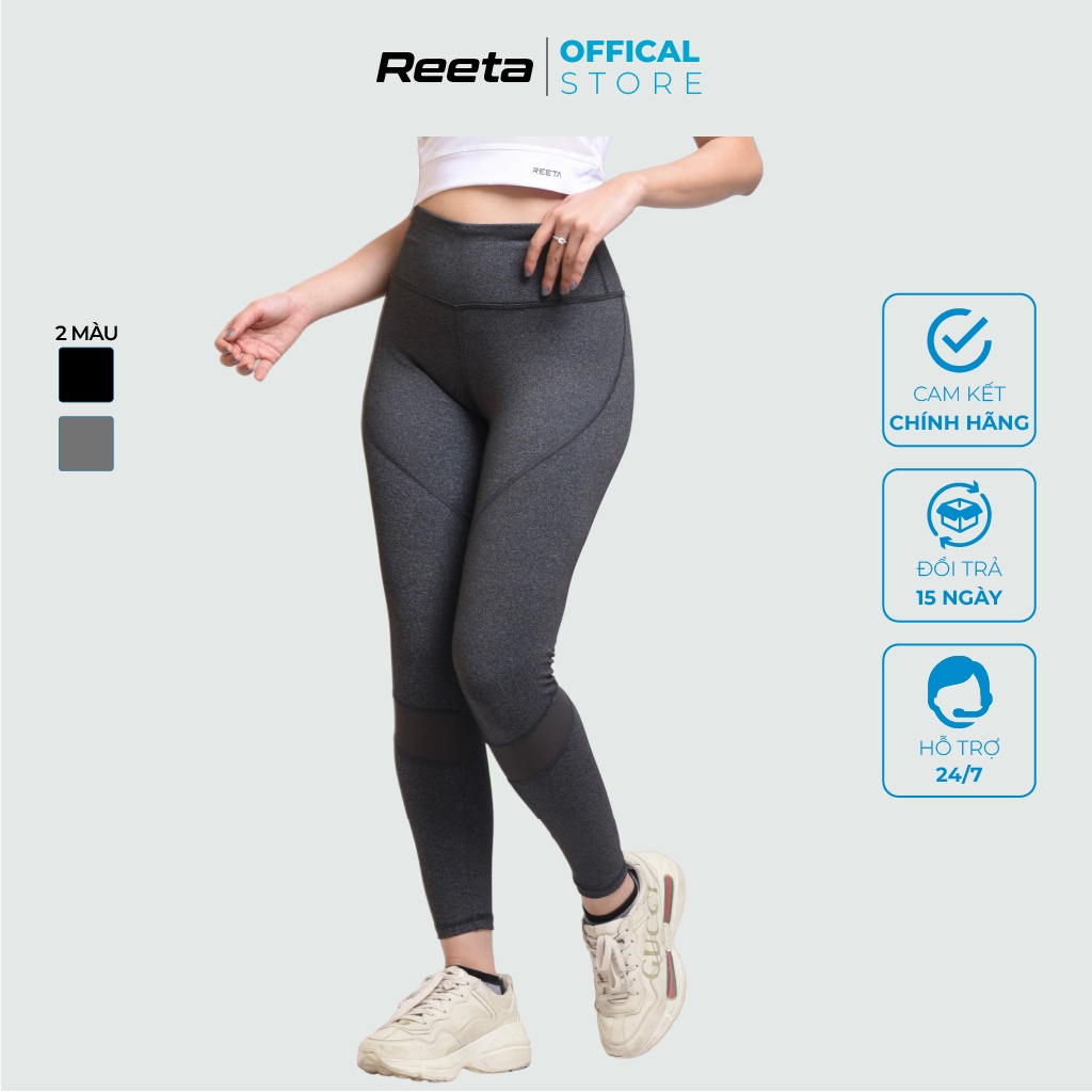 Quần dài legging nữ REETA phối lưới chân thoáng khí không gây bí bách, dáng nâng mông tự tin luyện tập - A1686