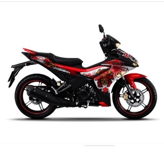 Tem trùm exciter 155 vva đỏ đen, tem trùm ex 155 đỏ