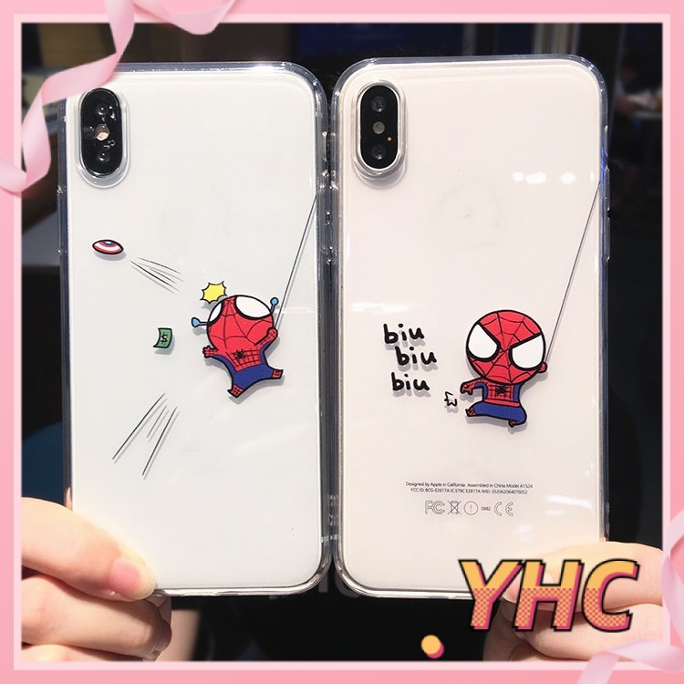 Ốp Điện Thoại Hình Spiderman Dễ Thương Cho iPhone 6s 6splus 7 7plus 8 8plus X XS XSMAX 11 12 Pro Max Plus Promax-964