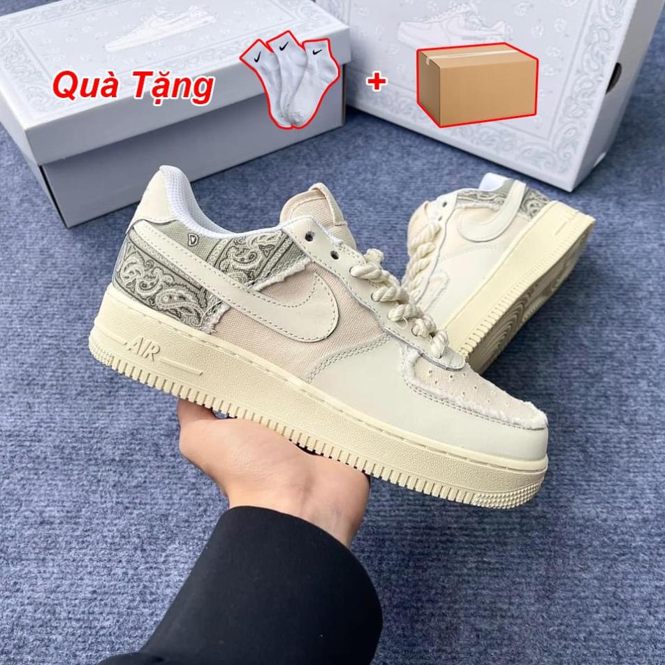 Giày_Nike Air Force 1 Thổ Cẩm, AF1 Travis Bigbag Dây Thừng Hàng SC Trung Bản Cao Cấp Nam Nữ, Full Box NEW 2022