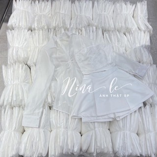 SET ÁO XOẮN EO + CROP TRẮNG + SHORT
