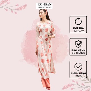Áo dài cách tân hoa nhí thiết kế đẹp KOISAN chất liệu chiffon mềm mại 21052001-2