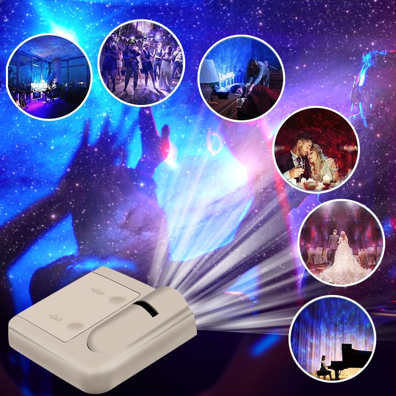 Đèn Chiếu Phông Nền Hình Bầu Trời Đầy Màu Sắc Cho Tiệc Sinh Nhật Giáng Sinh