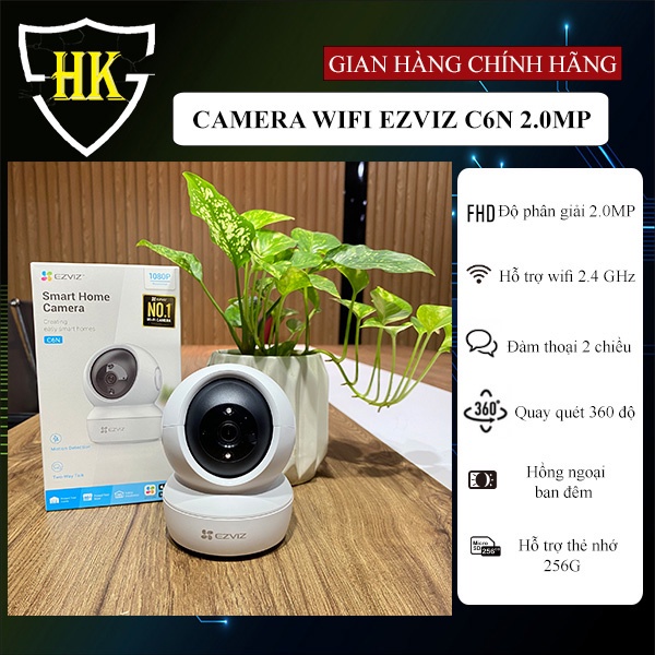 Camera wifi không dây Ezviz C6N 2M, 4M 2K quay quét 360 độ đàm thoại 2 chiều loa to-Hàng chính hãng bảo hành 2 năm