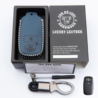 Bao da chìa khoá ô tô TOYOTA Raize 21-24,  Avanza, Veloz cross  da thật cao câp khắc tên và sđt chủ xe bảo hành