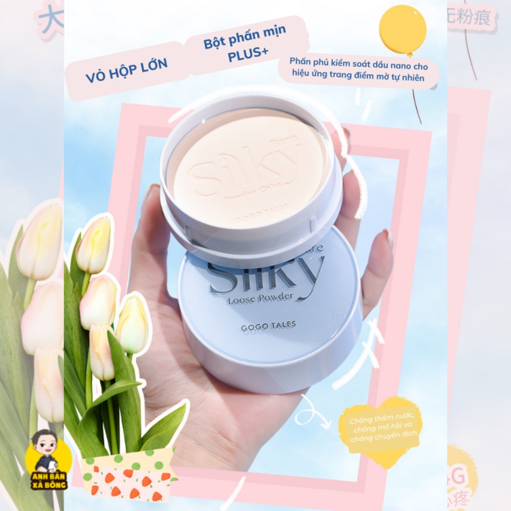 Phấn Phủ Dạng Nén GOGO TALES Bare Silky Loose Powder GT356